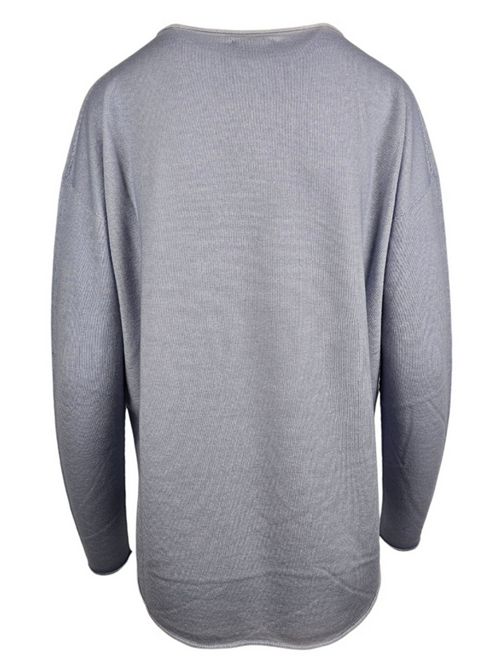 maglia donna girocollo azzurro A rovescio | 1507/2417